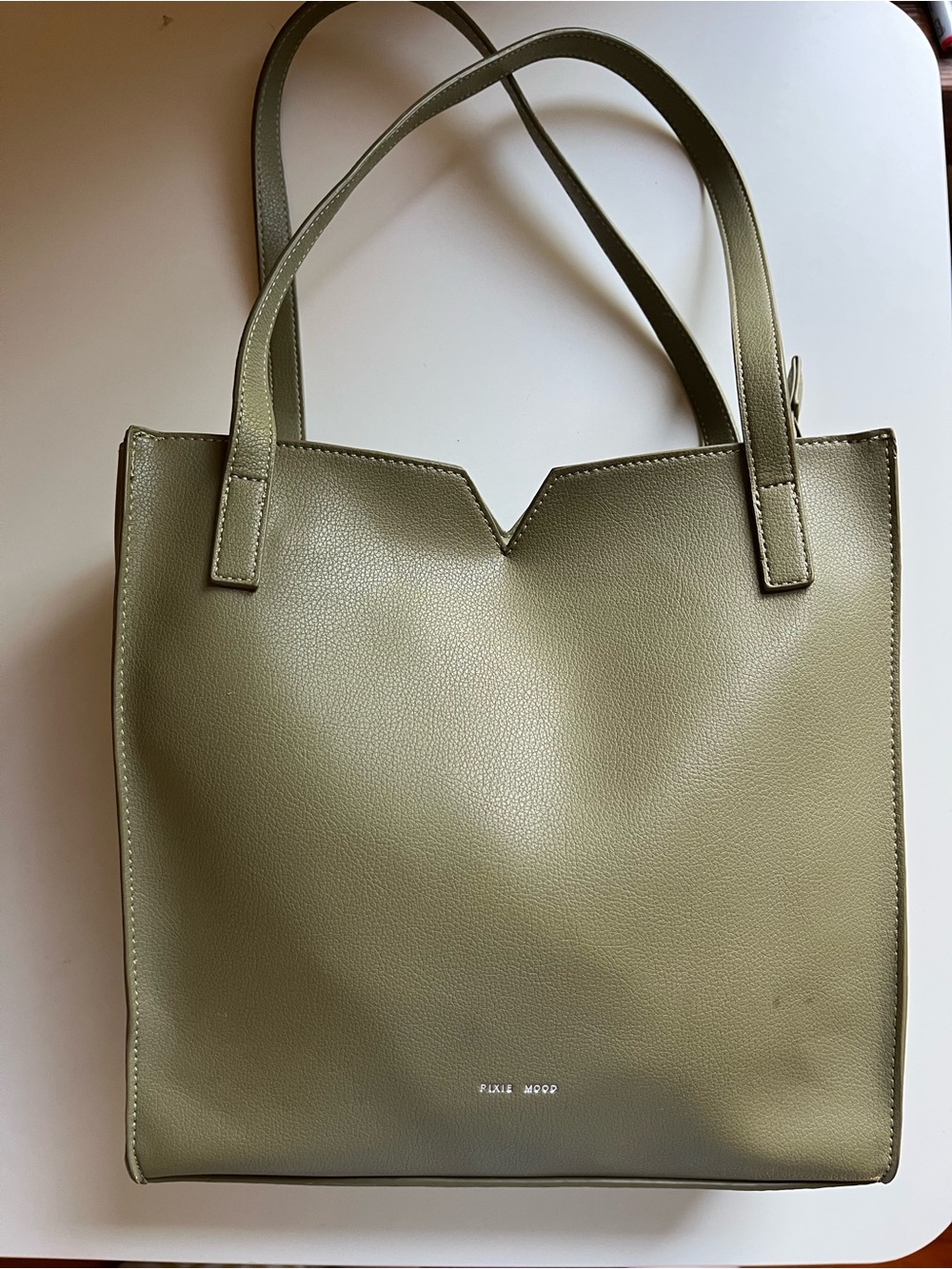 Pixie Mood Olive Tote with V-Notch Top
